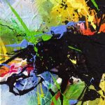 Abstract, painting, marouflage, peinture, technique mixte, mixed media, acrylique
