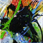 Abstract, painting, marouflage, peinture, technique mixte, mixed media, acrylique